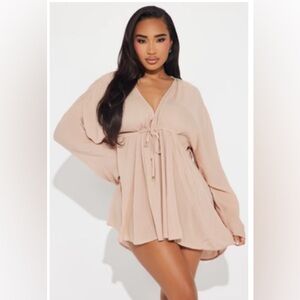 Breezy Nights Linen Swim Cover Up
Dress - Taupe
3X